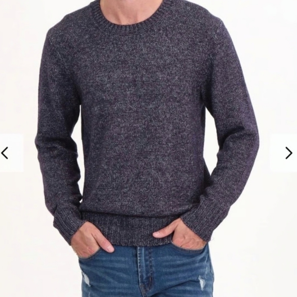 Magaschoni Men's Sweater Cotton Blend XL Blue